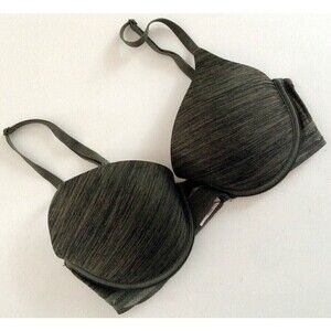 Victoria's Secret Bra Women's 32D Perfect Shape Underwire Padded Green